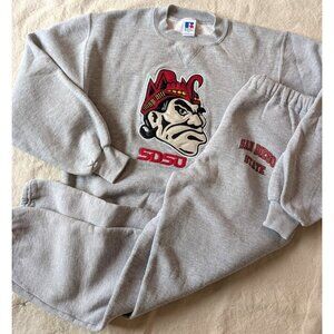 Vintage San Diego State Russell Athletic Sweat Set Women's Small 90s USA Made